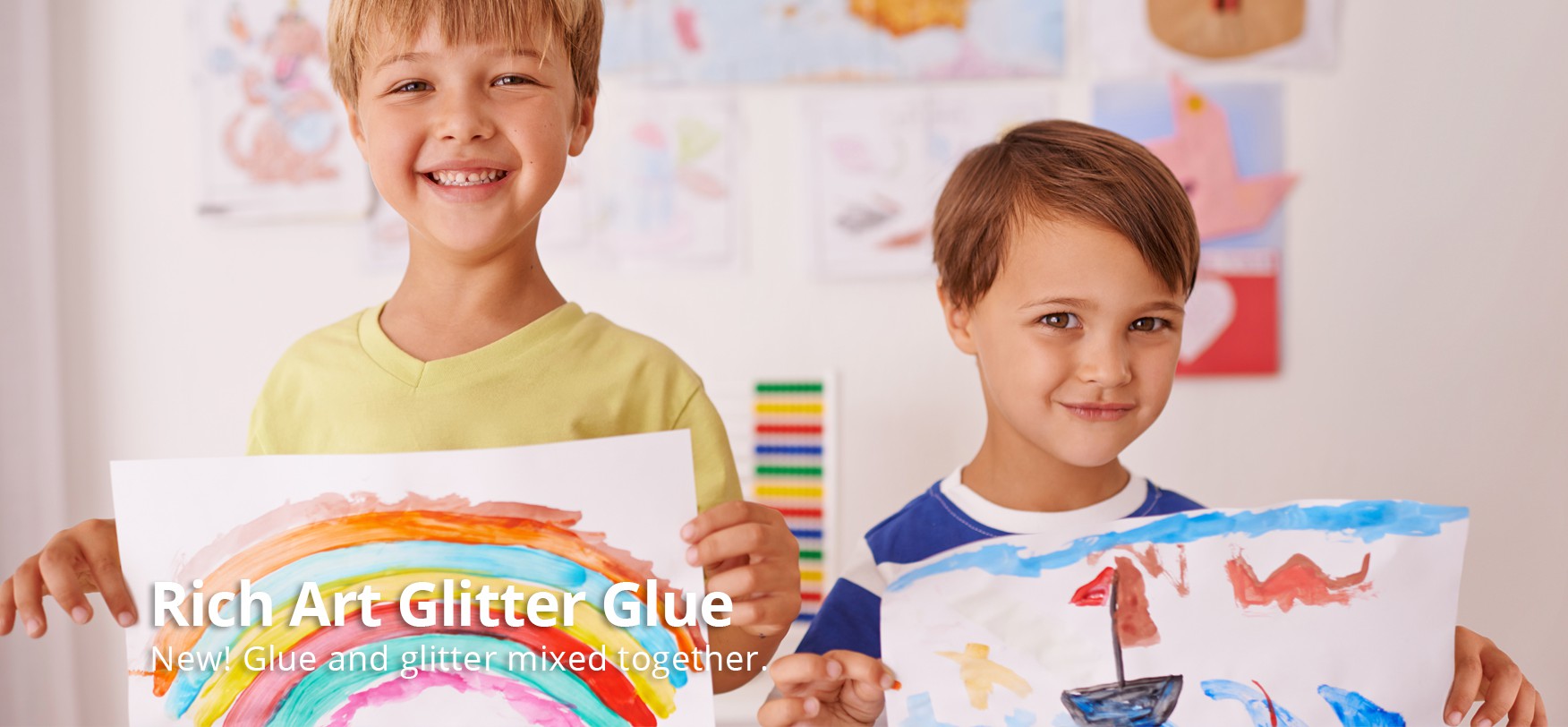 Art 101 Glitter Glue Arts & Crafts Kids Bold Colors 5 Bottles for