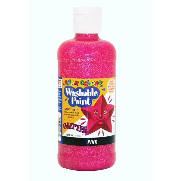 16oz Clean Colors® Washable Glitter Paints