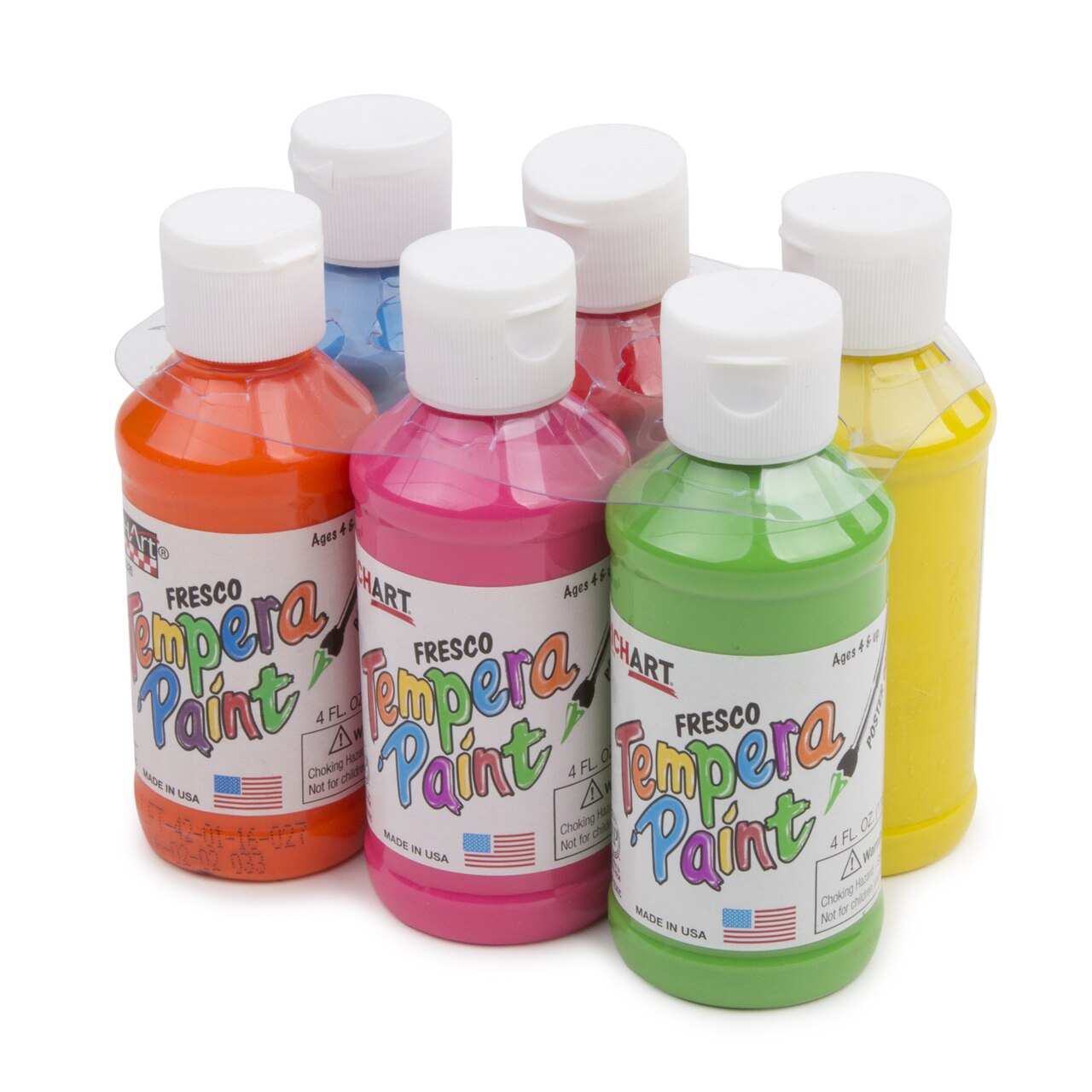 4oz Liquid Fresco Tropical Tempera Paint 6Pack Set Rich Art Color