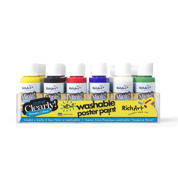 2oz "Minis" 24 Piece Washable Tempera Paint Tray