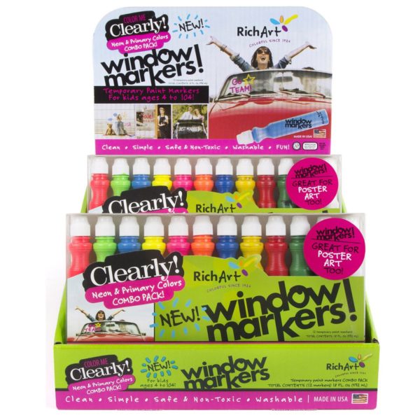 "Color Me Clearly" Primary/Neon Poster Marker PDQ