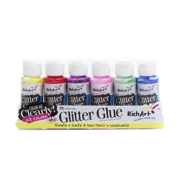 2oz Minis Ice Glitter Glue 6 Color Set