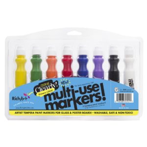 "Color Me Clearly" Primary Color Window/Poster Marker 8 Marker Set